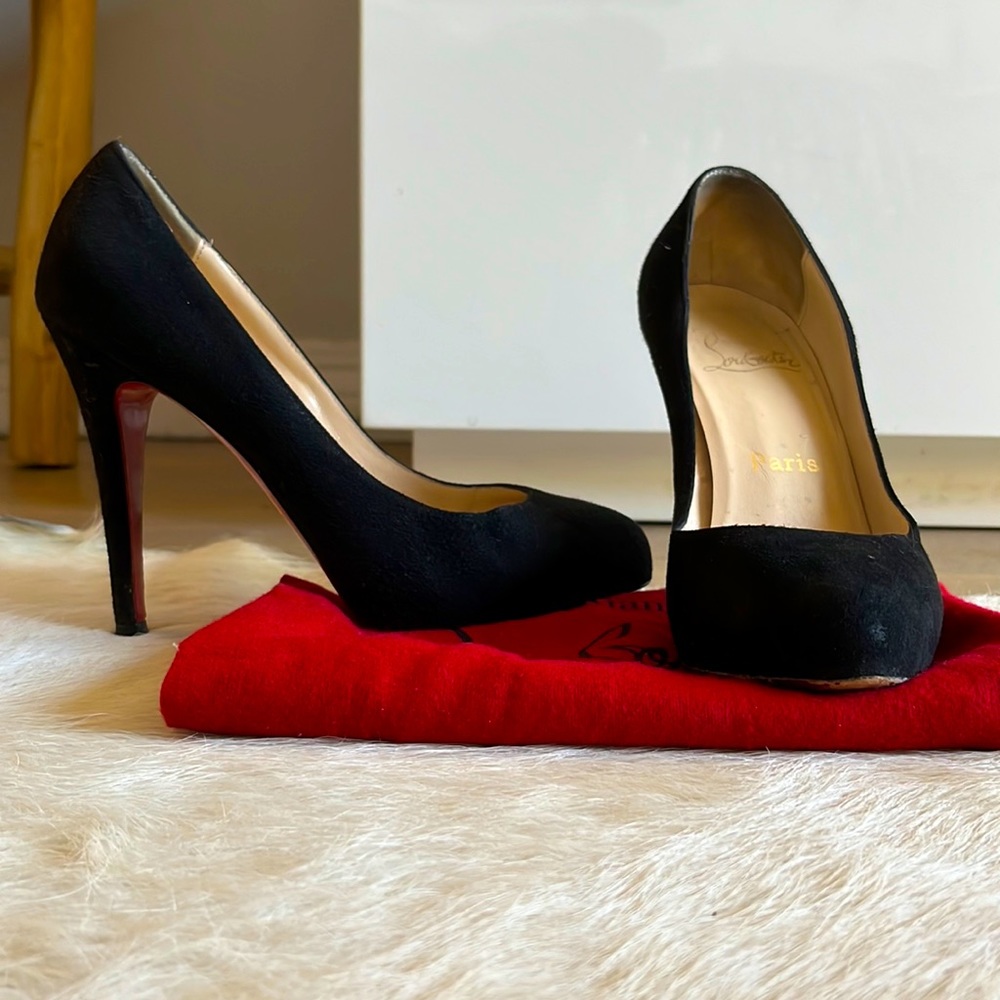 Christian Louboutin Black Suede Pump